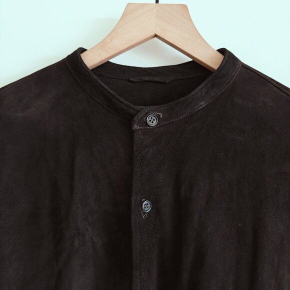 Vintage Golden Bear Suede Leather Oversized Shirt L - Picture 4 of 10